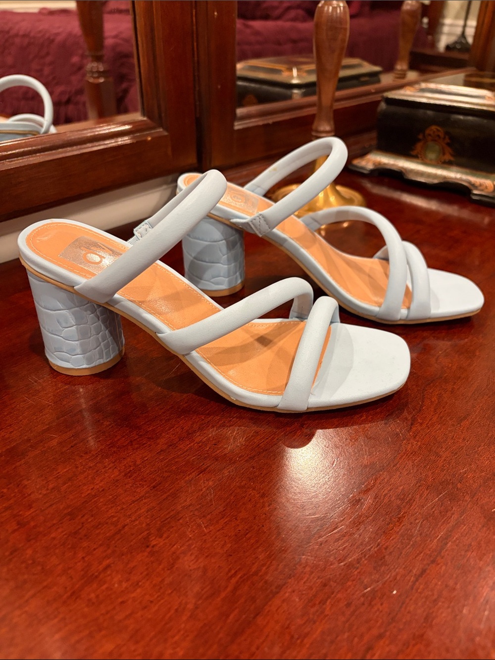 Brand new, never used Dolce Vita Light Blue Strappy Block Heel Sandals